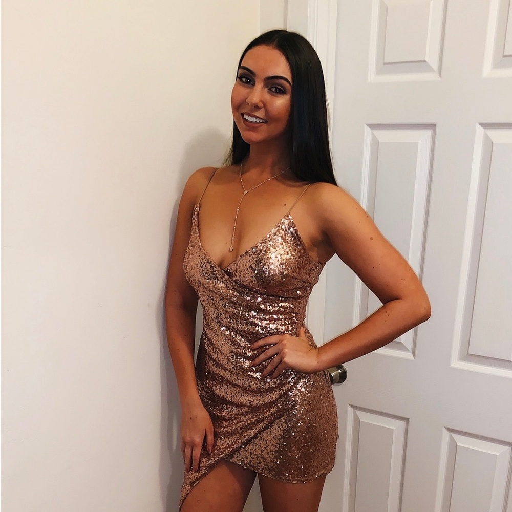 Hello Molly Gold Sequin Dress